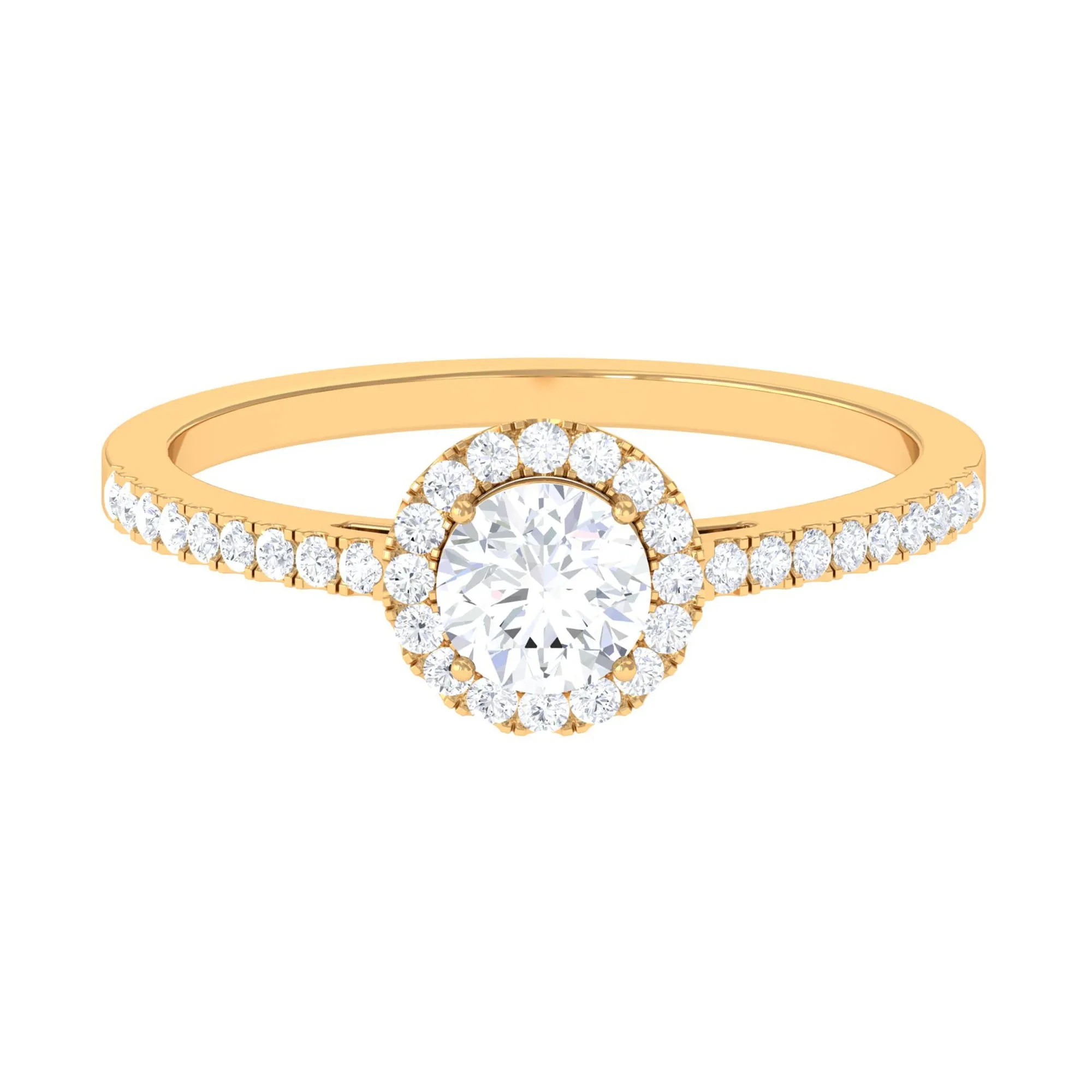 1 CT Minimal Zircon Gold Promise Ring