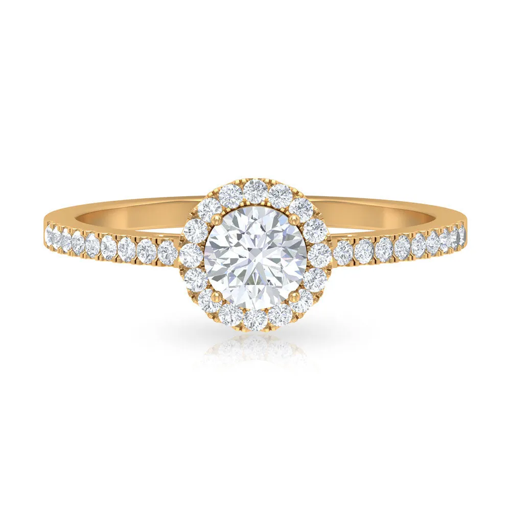 1 CT Minimal Zircon Gold Promise Ring