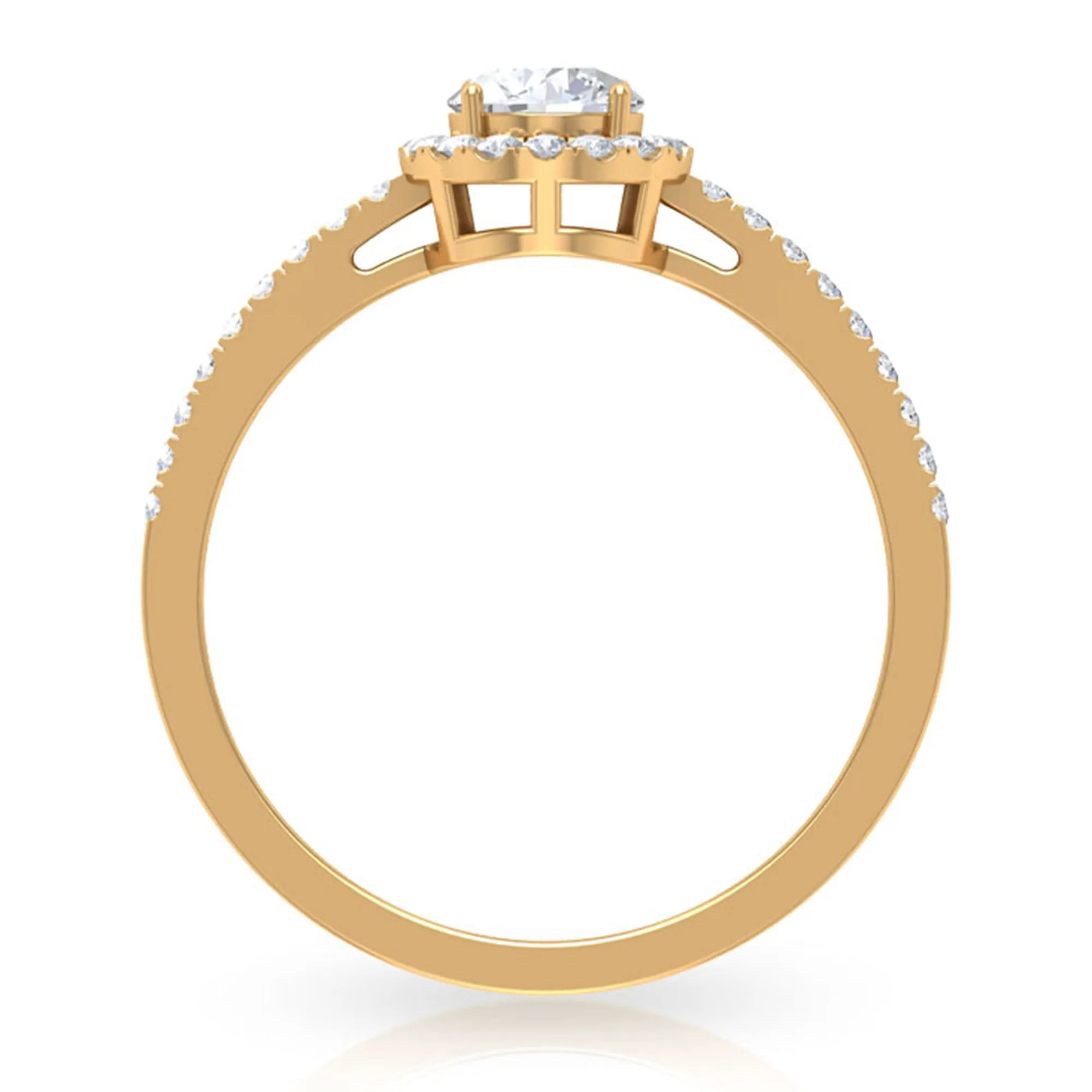 1 CT Minimal Zircon Gold Promise Ring