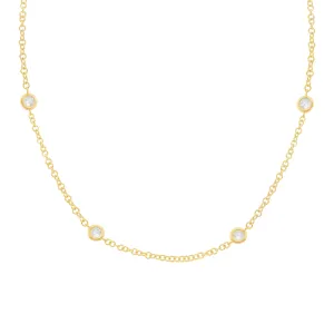 14K GOLD 1.00 CT DIAMONDS BY THE YARD NECKLACE