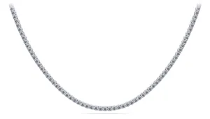 4 Prong Riviera Diamond Necklace with 35.50 ct.(finished) 5mm