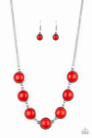 Adobe Attitude Red Paparazzi Necklace