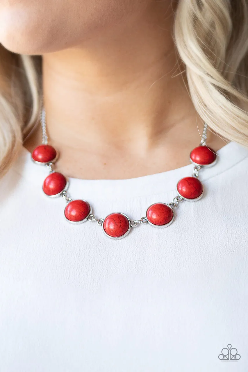 Adobe Attitude Red Paparazzi Necklace