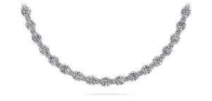 Affectionately Yours Diamond Tennis Diamond Necklace with 10.28 ct.(finished) 1.7mm, 3.1mm