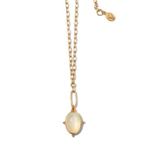 Alexa Amulet, Moonstone, Gold