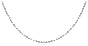 Alternating Clusters Diamond Necklace with 10.85 ct.(finished) 1.8mm, 4mm