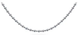 Alternating Diamonds Diamond Necklace with 6.11 ct.(finished) 1.7mm, 2.7mm