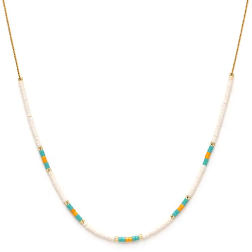 Asymmetrical Seed Bead Necklaces by Amano Studio