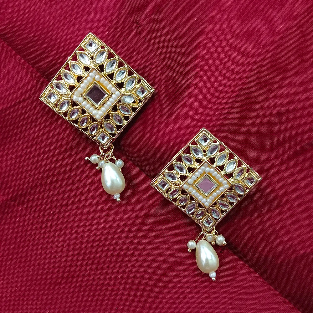 Bhavi Jewels Kundan Stone Stud Earrings