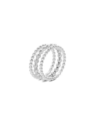 Bold Champagne Rings Combo Silver