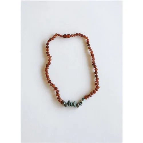 CanyonLeaf 11" Raw Amber and Stones Baby Necklace