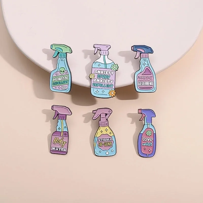 Cartoon Style Cowboy Style Artistic Letter Bottle Alloy Stamping Stoving Varnish Plating Unisex Brooches