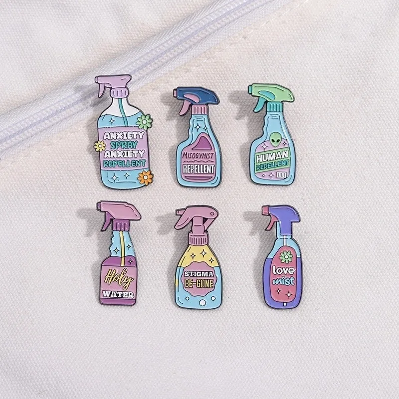 Cartoon Style Cowboy Style Artistic Letter Bottle Alloy Stamping Stoving Varnish Plating Unisex Brooches