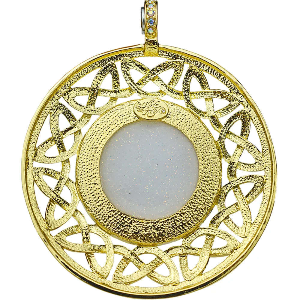 Celtic Knot Sweetheart Illusion 25mm Seaview Moon Magnetic Enhancer (Goldtone/Irish Mist)