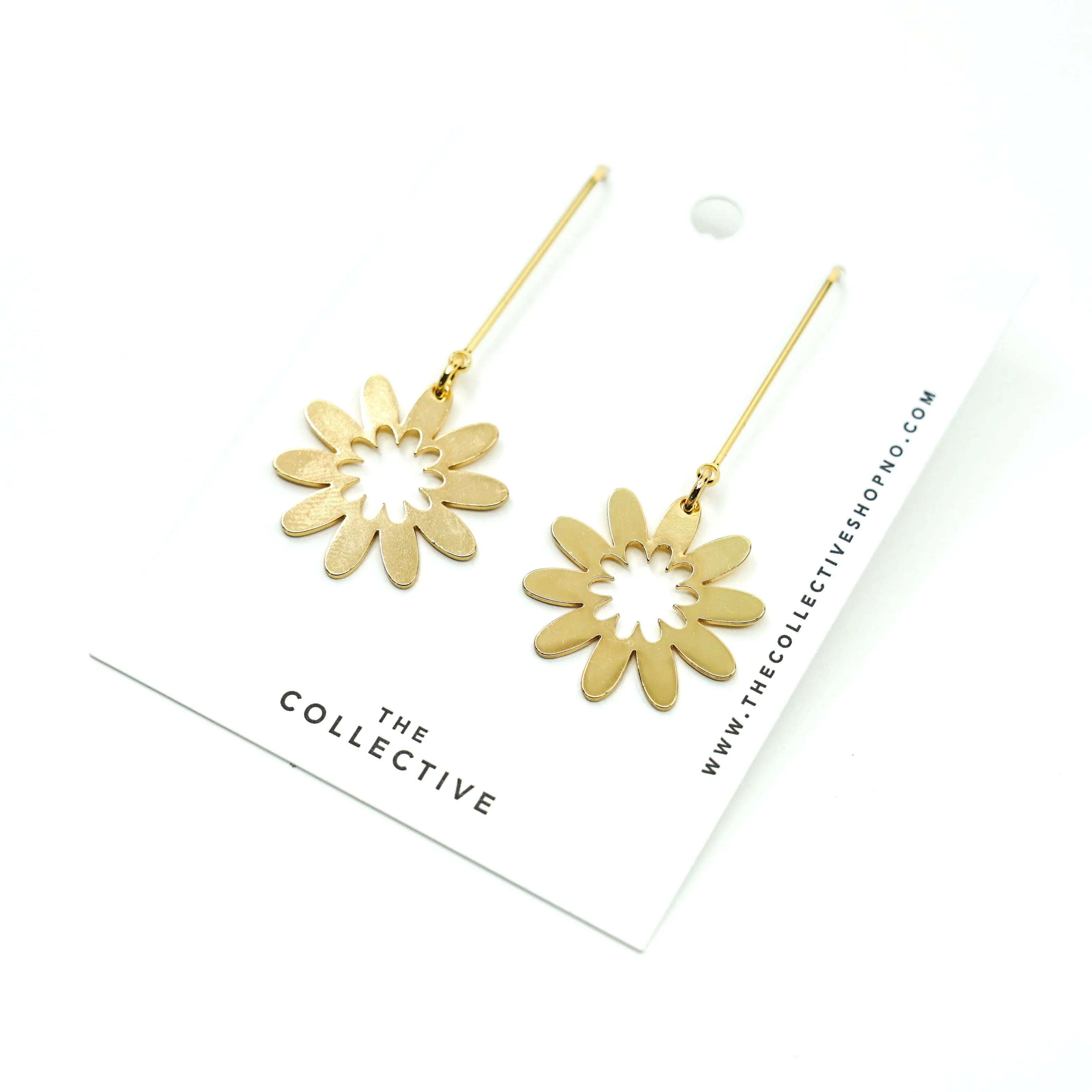 Christa - Modern Flower Dangle Earrings