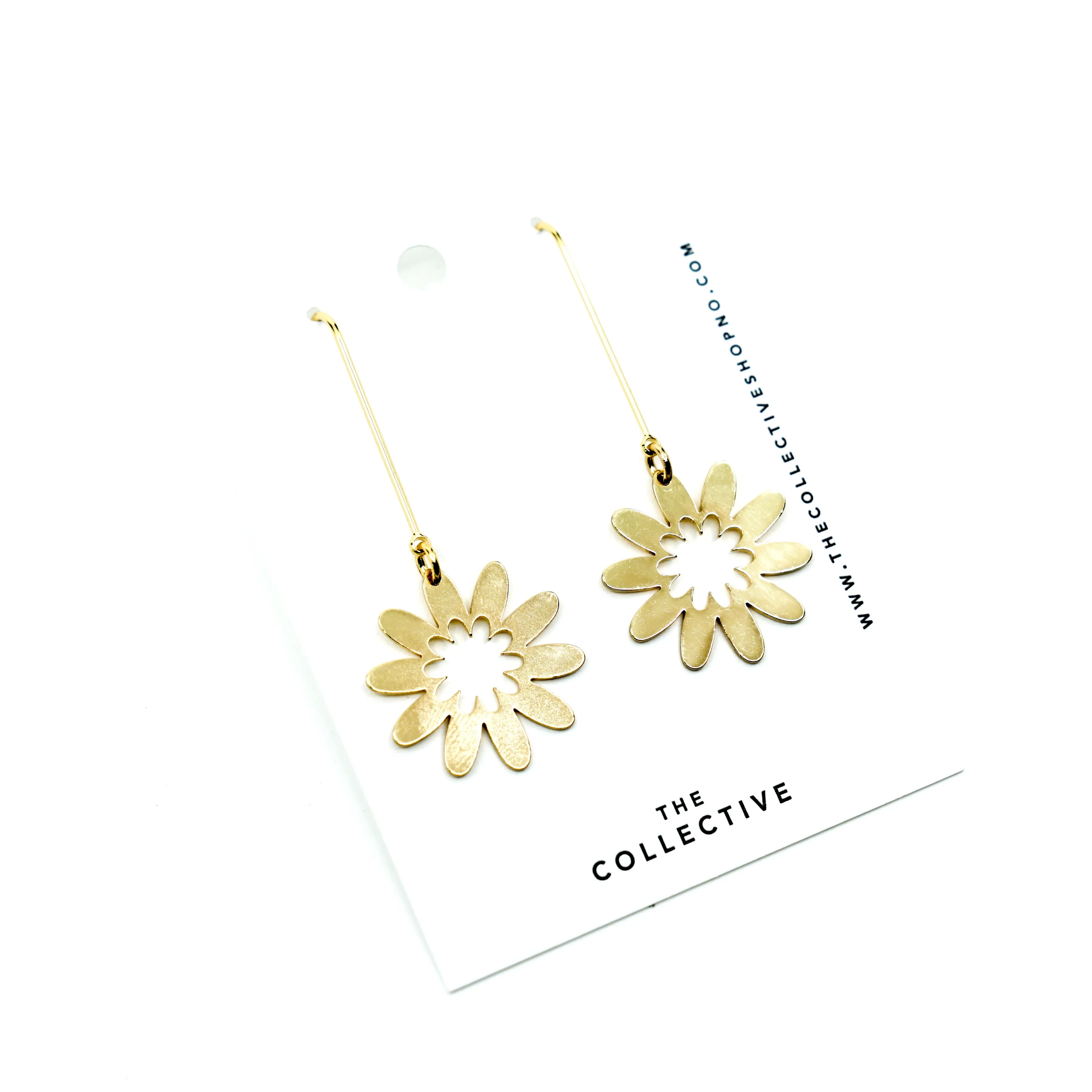 Christa - Modern Flower Dangle Earrings