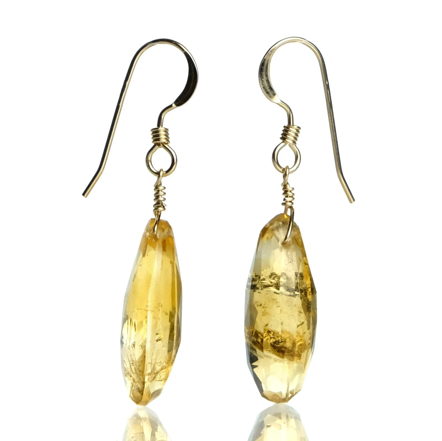 Citrine Earrings with Gold Filled French Ear Wires