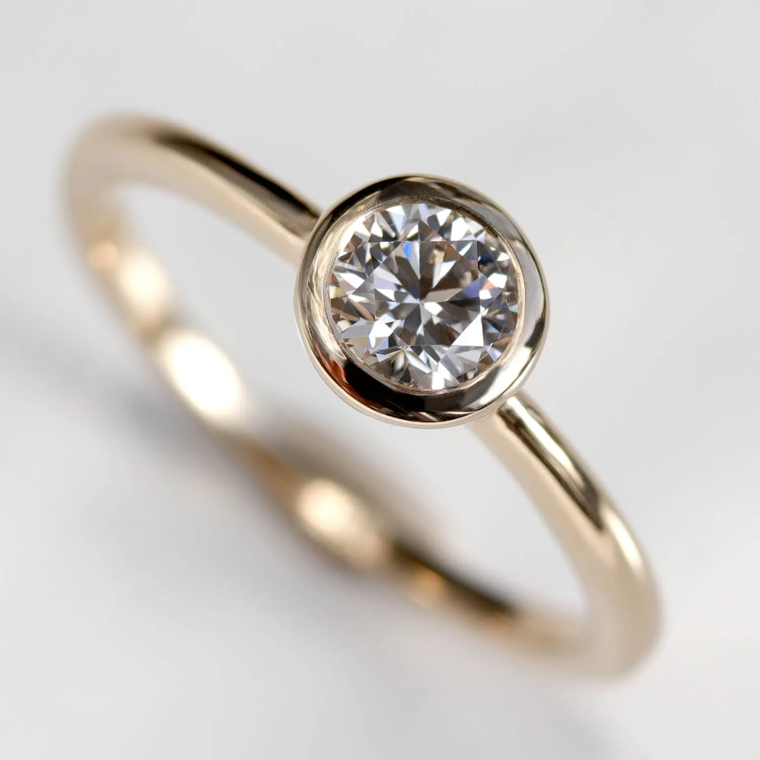 Classic Bezel Solitaire Engagement Ring