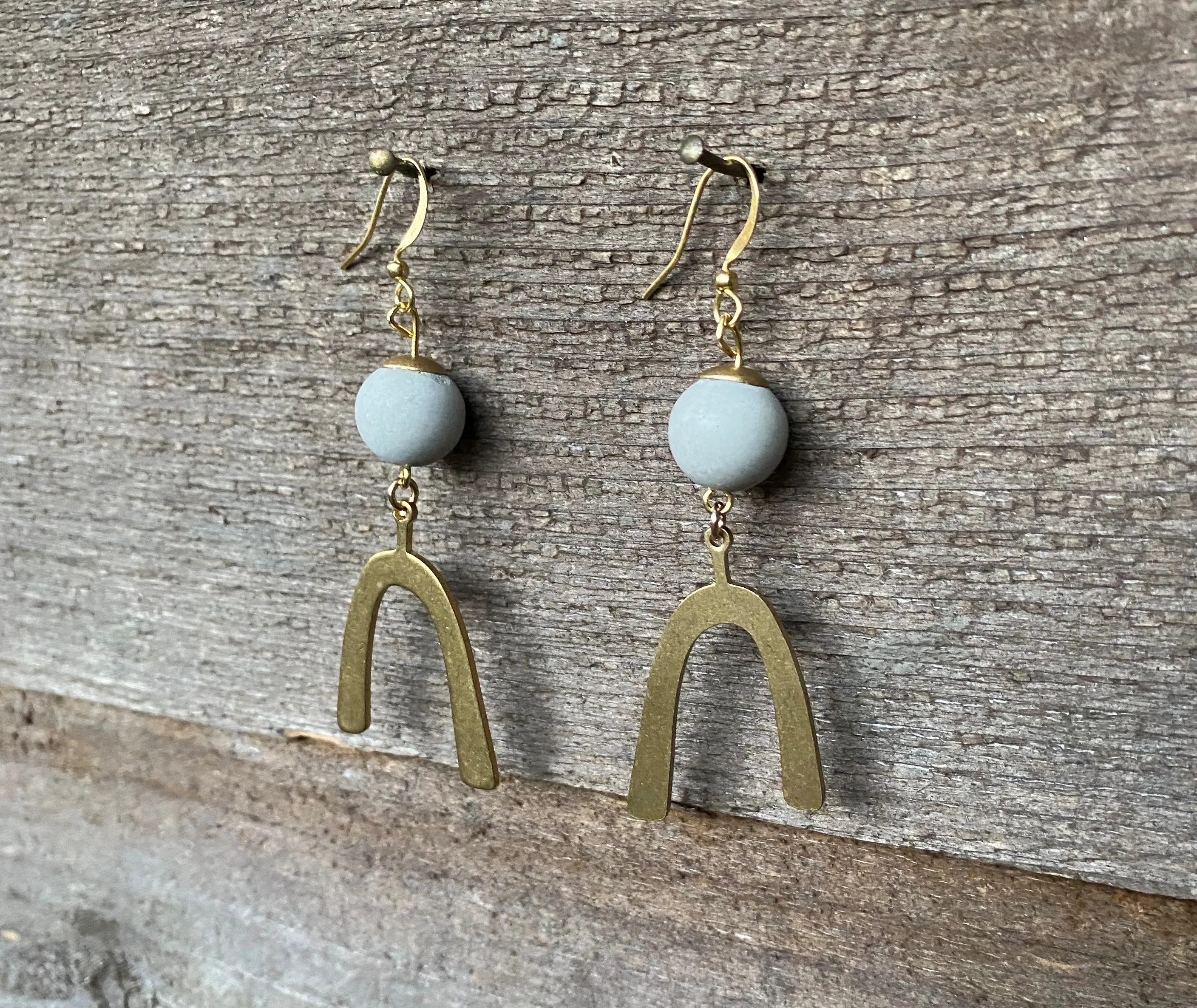 Concrete Mod Arch Earrings