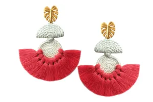 Coral Salsa Dancer Earrings