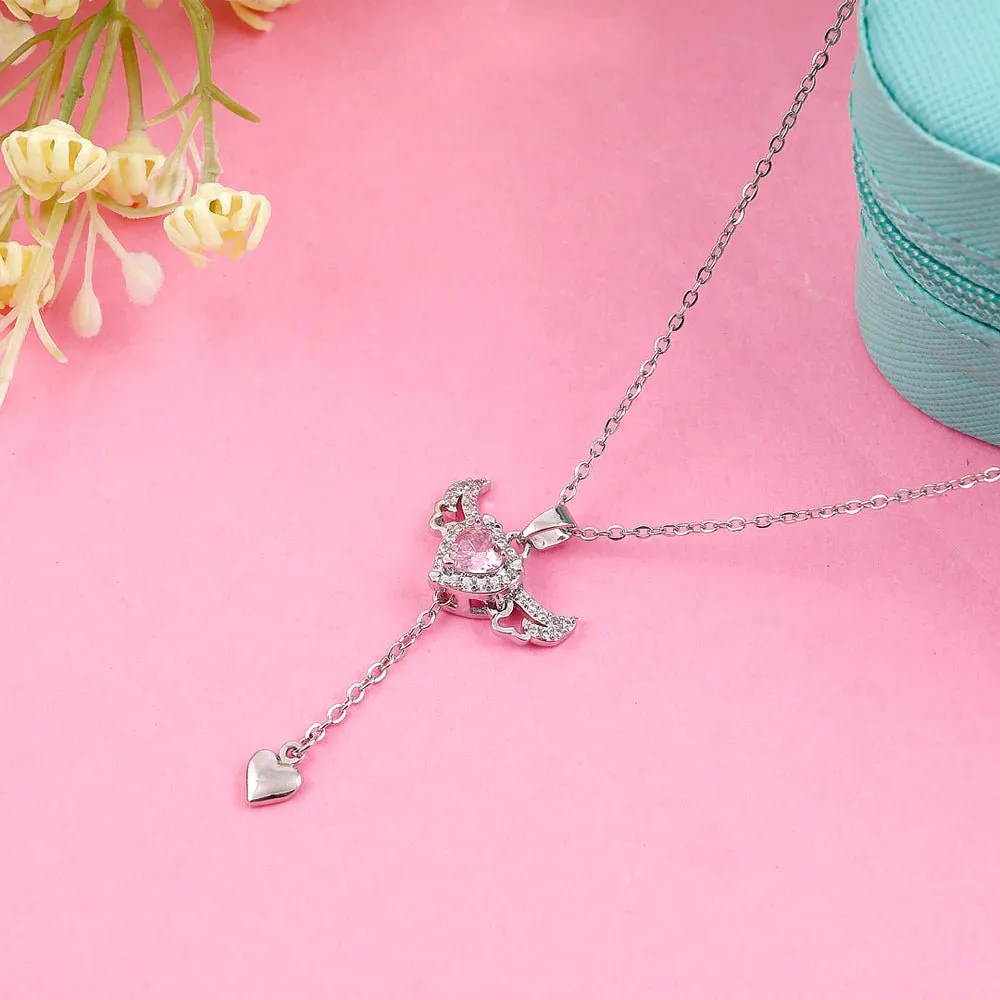 Dainty Angel heart pendant