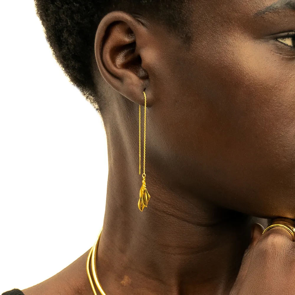 Delicate Bidu Chain Threader Earrings