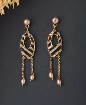 Delicate Stone Studded Hanging Earring