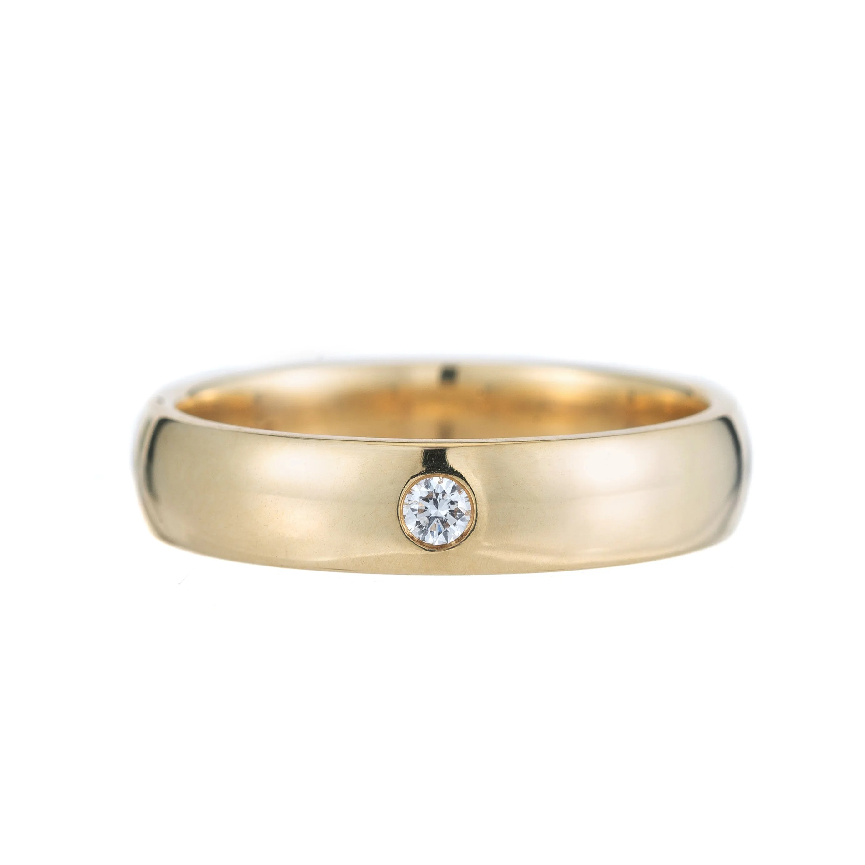 Diamond Accent Half Round Band