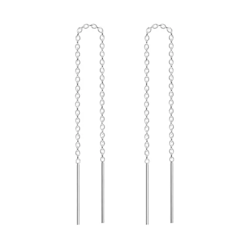 Double Bar Threader Chain Earrings