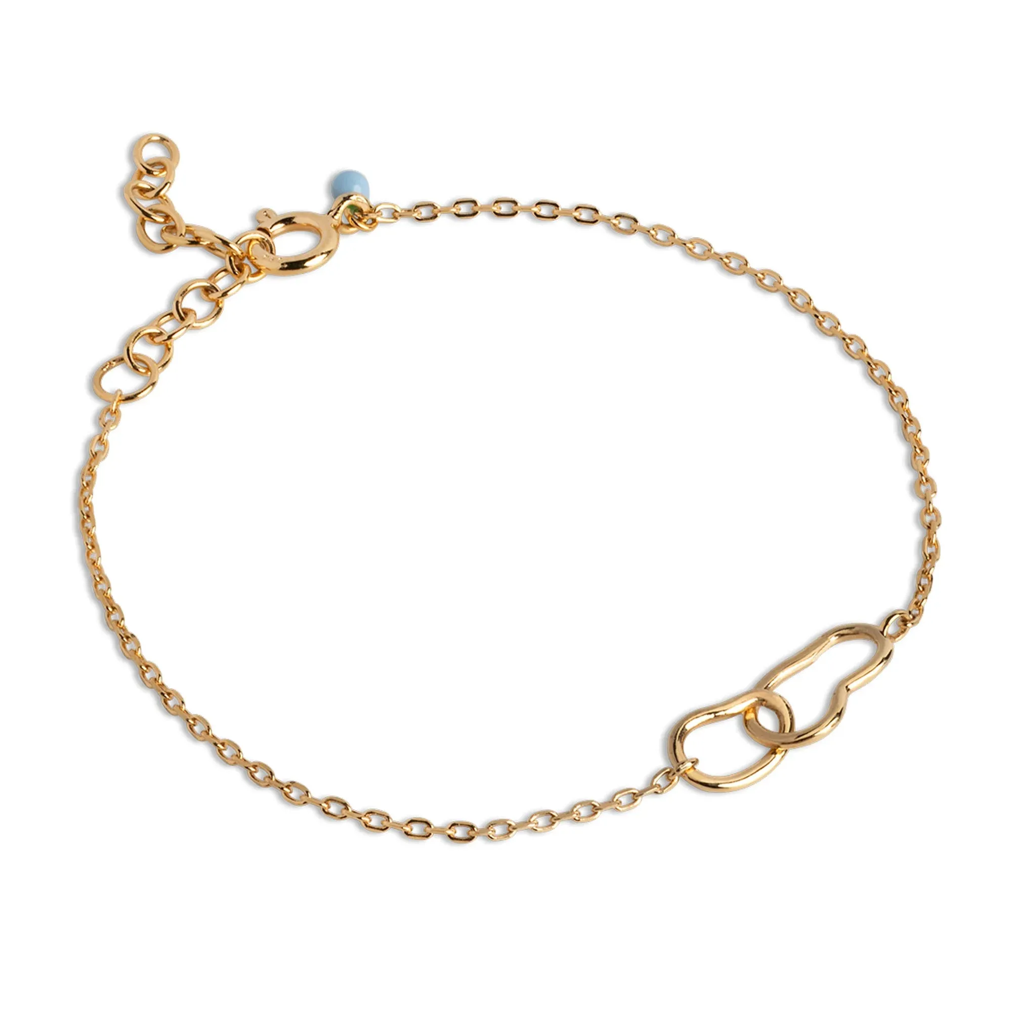 Enamel Copenhagen Organic Double Circle Bracelet-Gold