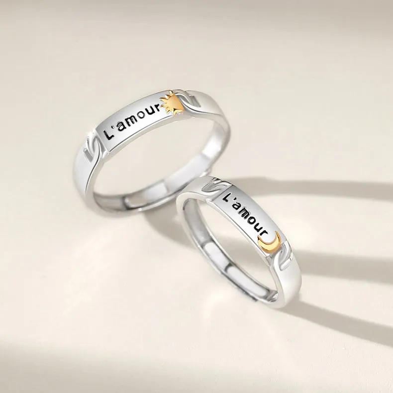 Engravable Amour Wedding Rings for Couples