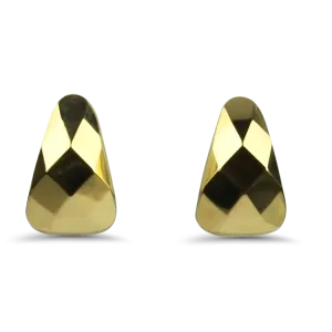 Estate 14k Yellow Gold Faceted Stud Earrings