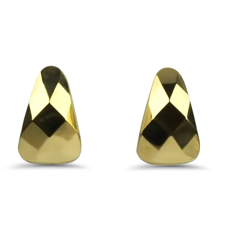 Estate 14k Yellow Gold Faceted Stud Earrings