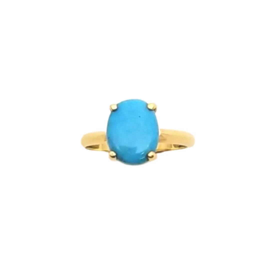 Estate Turquoise Gold Ring