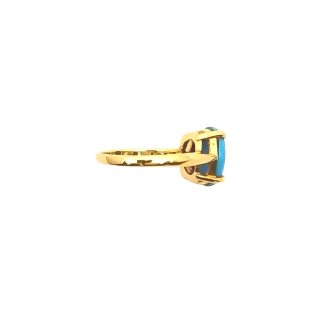 Estate Turquoise Gold Ring