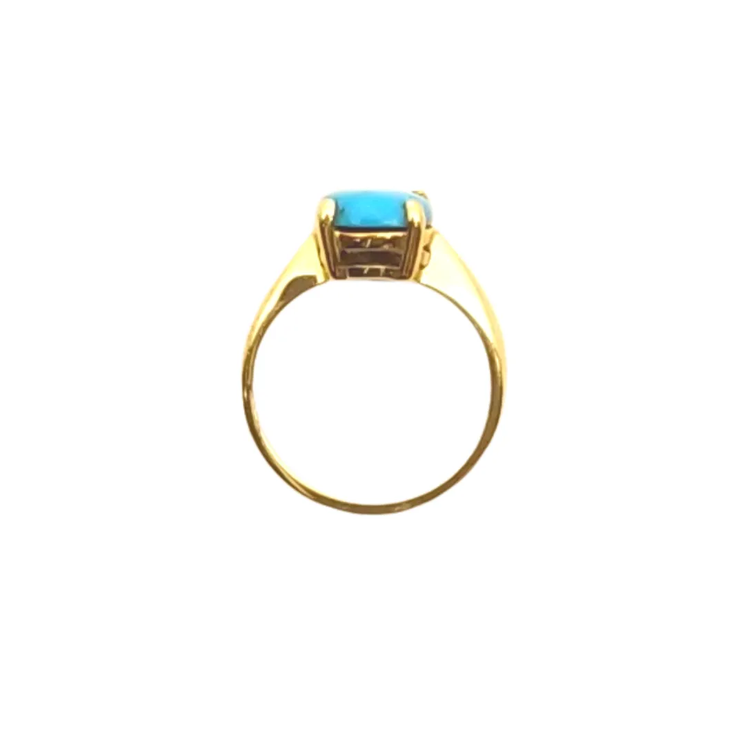 Estate Turquoise Gold Ring