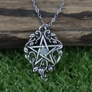 'Ethereal' Pentagram Ivy Witchy Forestcore Necklace