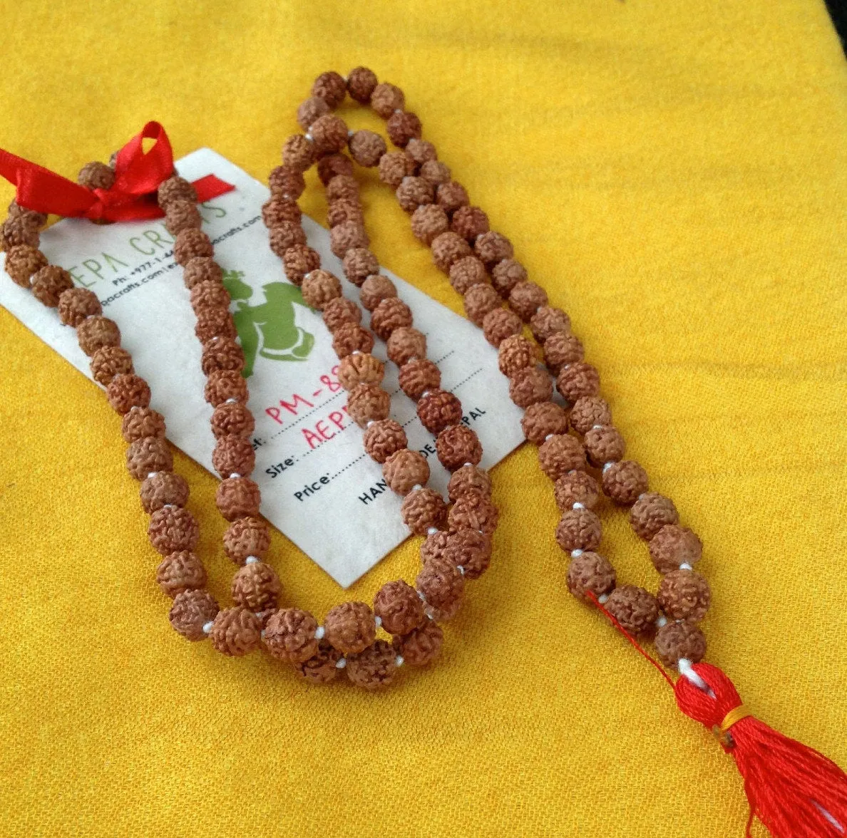 Five Mukhi Rudraksha Japa Prayer  Mala