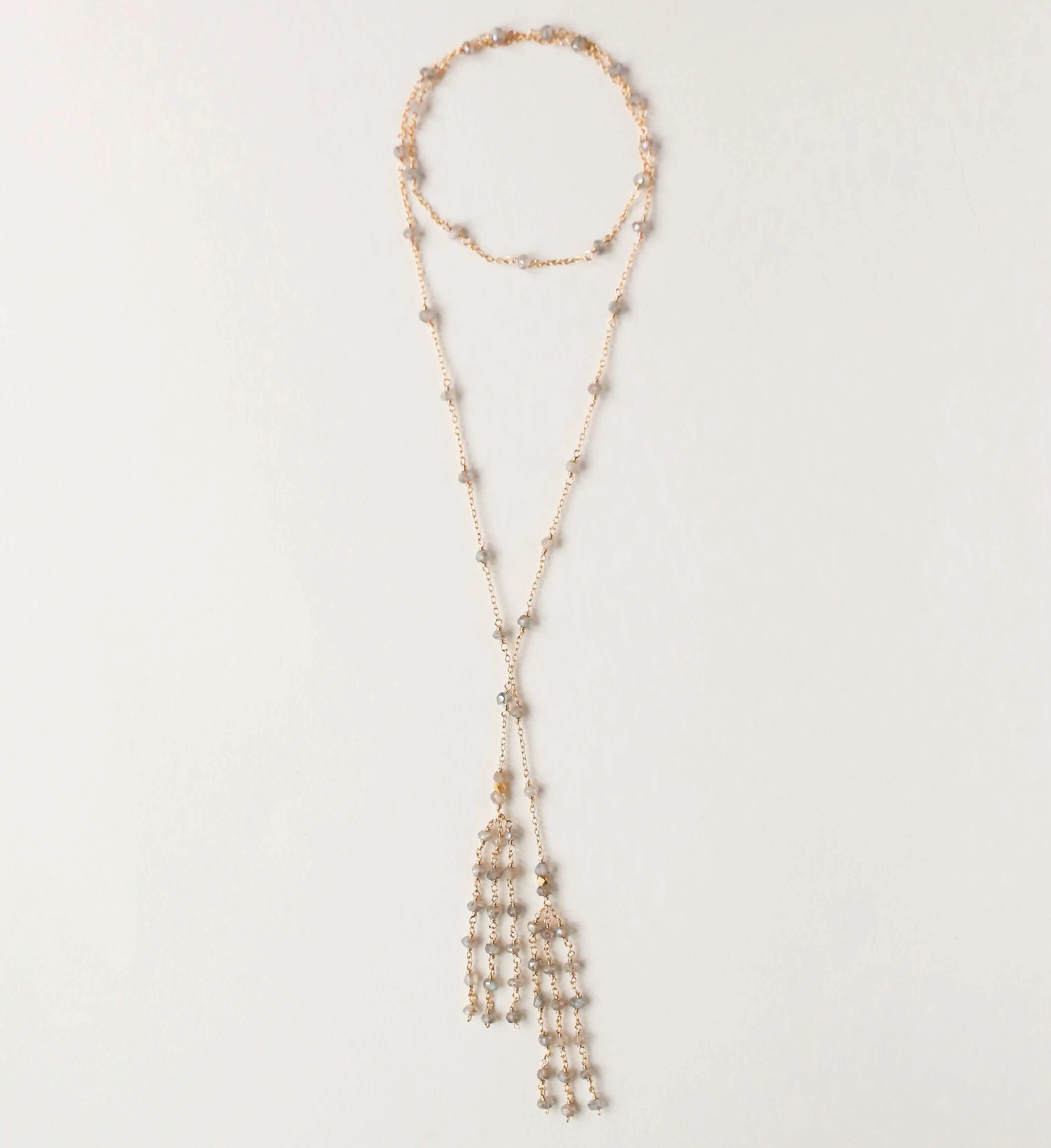 Gemstone Ballet Lariat Necklaces