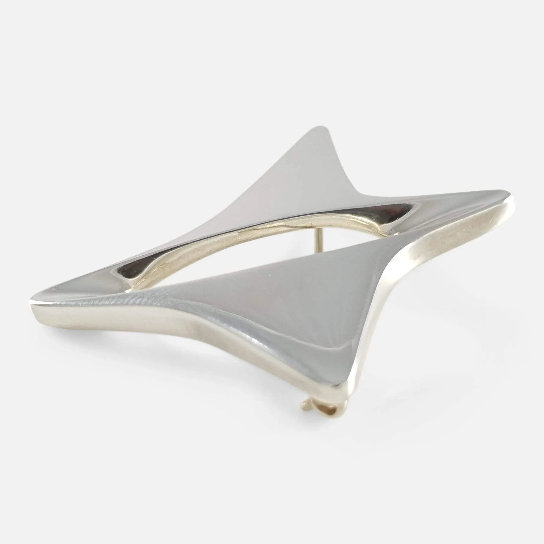 Georg Jensen Silver Abstract Brooch #339