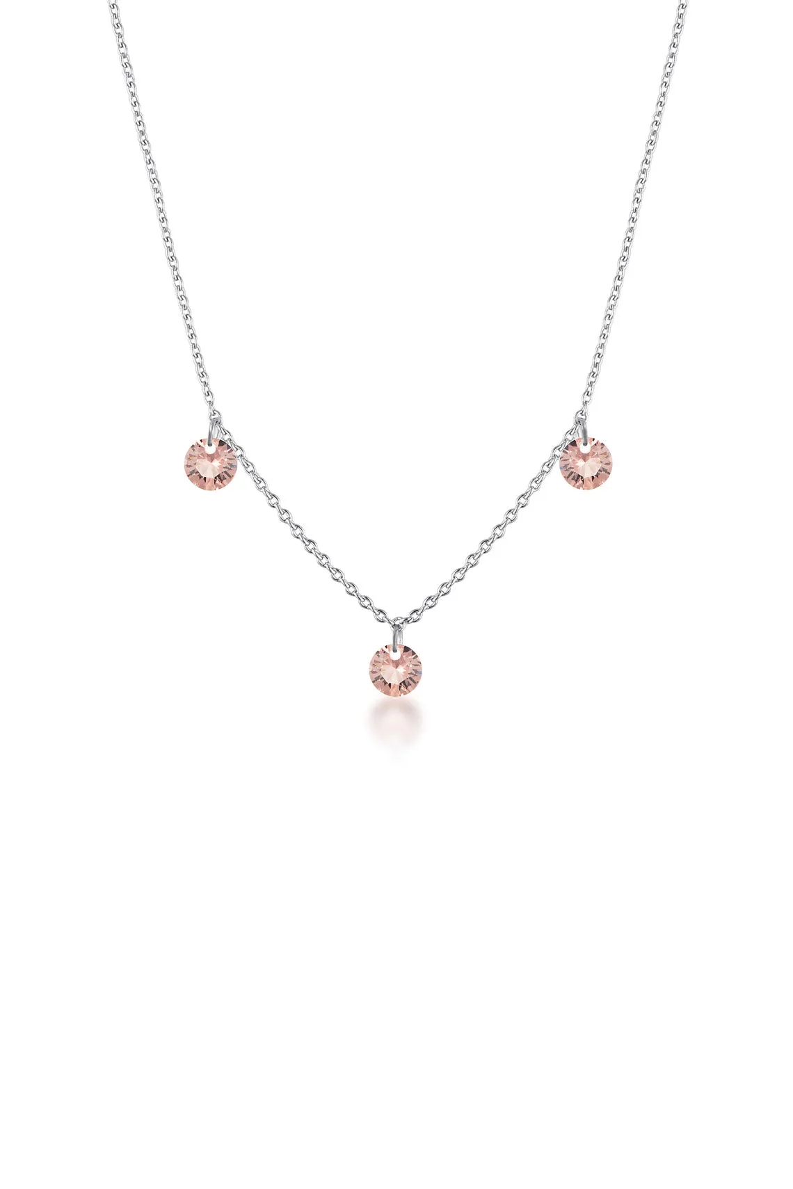 Georgini Mirage Ethereal Pendant- Silver & Morganite CZ