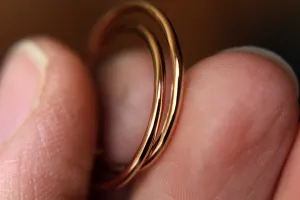 Gold Interlocking Thumb Rings,Thumb Rings,Gold Thumb Ring,Simple Rings,Rolling Ring,Stacking Rings, Minimalist Rings,Unique Ring,Rose Gold