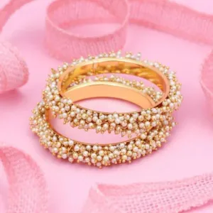 Gold Pearl Bangles.