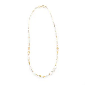 Gold Pearl Bead Necklace