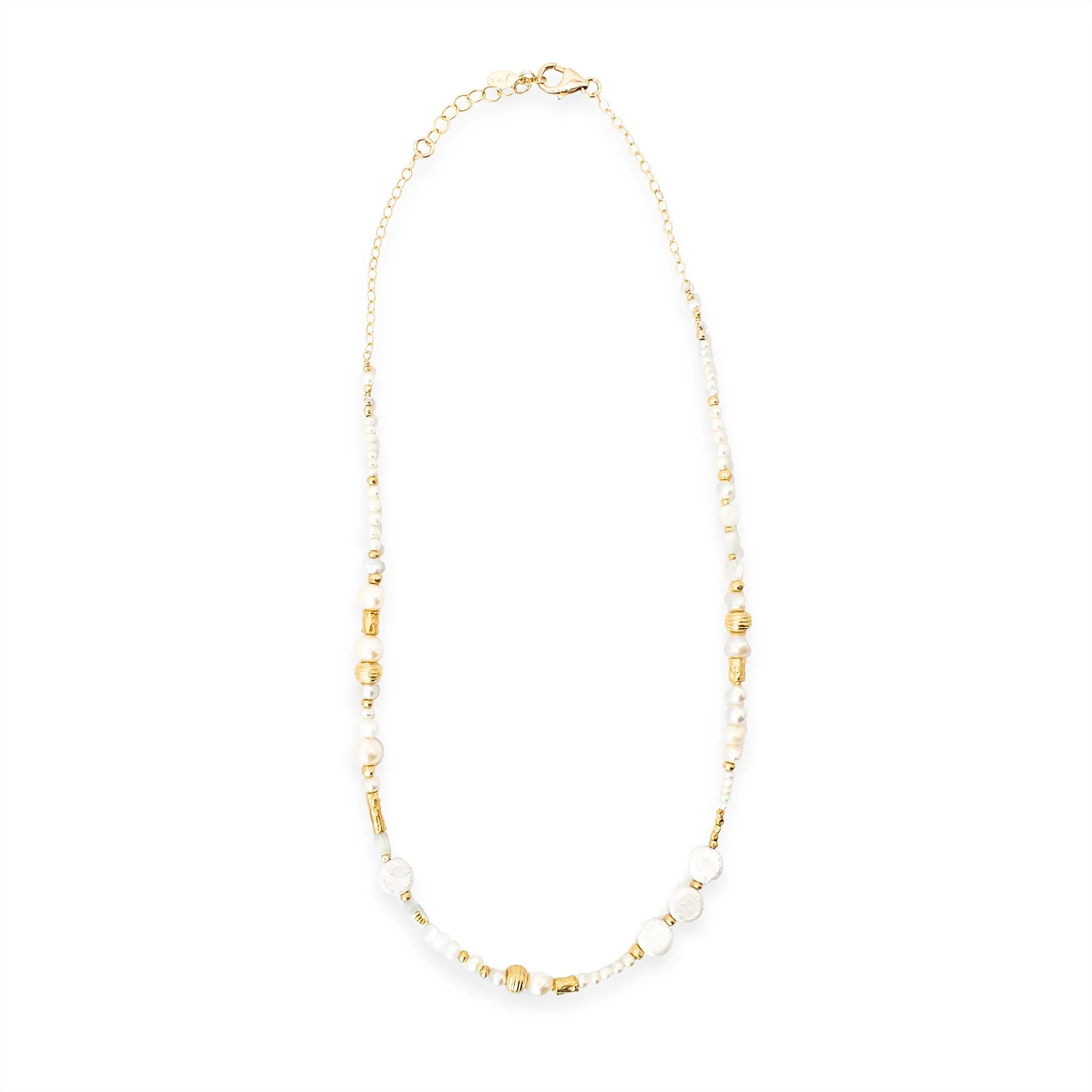 Gold Pearl Bead Necklace