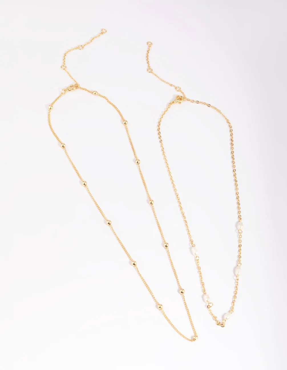 Gold Plated Freshwater Pearl Layered Necklace