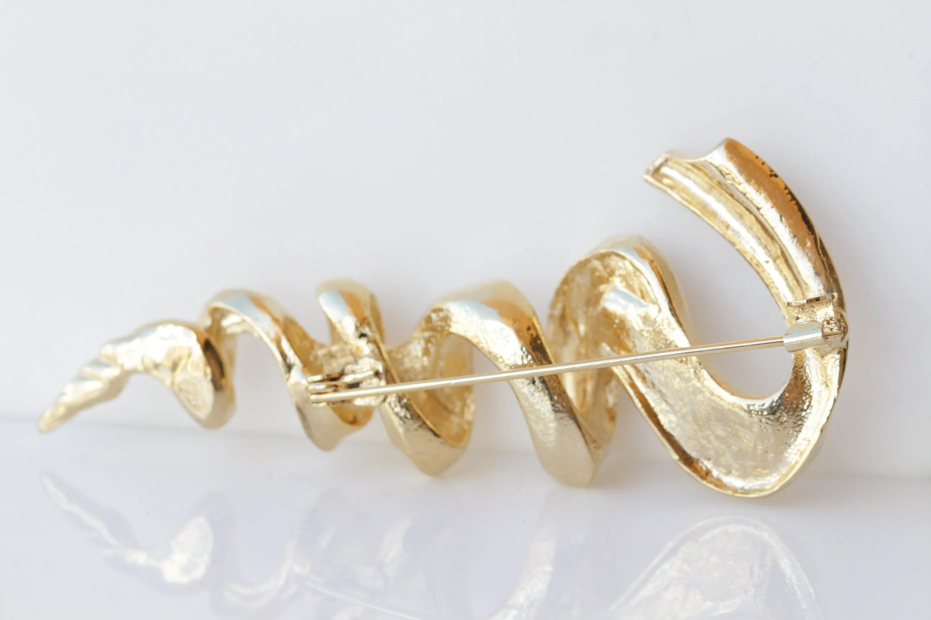 GOLD Spiral Brooch