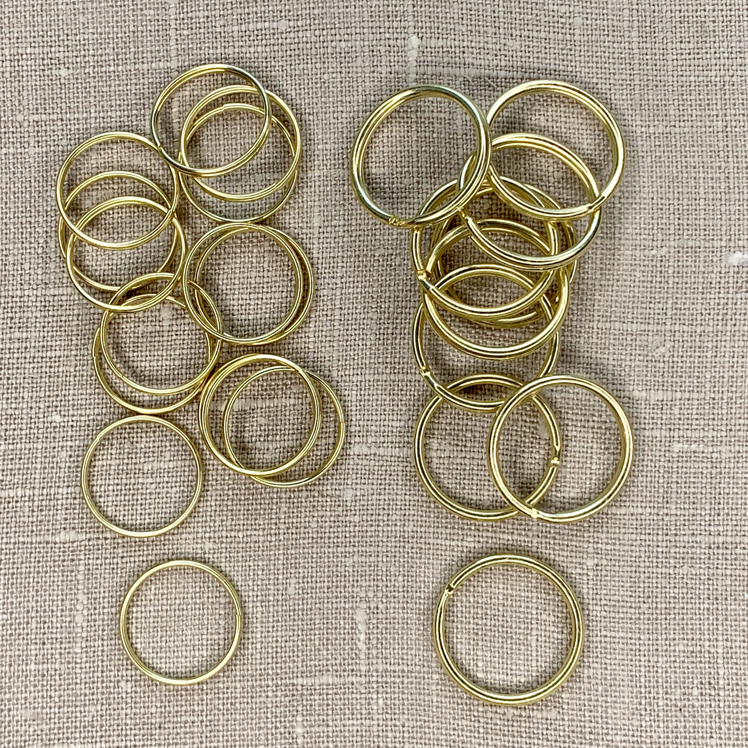 Gold Split Rings 25pc Assortment