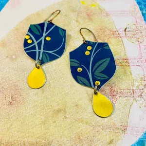 Golden Berries Upcycled Tin Earrings