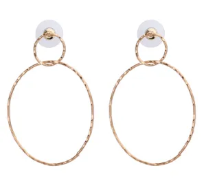 Hammered Double Hoop Earrings